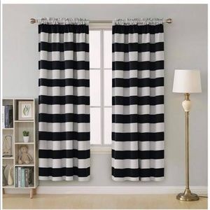 Black & White Striped Curtains